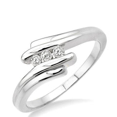 Parkplace Jewelers Silver 3 Stone Diamond Fashion Ring 86168PPSXSLRG