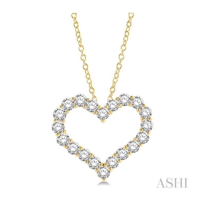 ASHI Heart Shape Diamond Pendant 94050PPFGPDYG-3.00