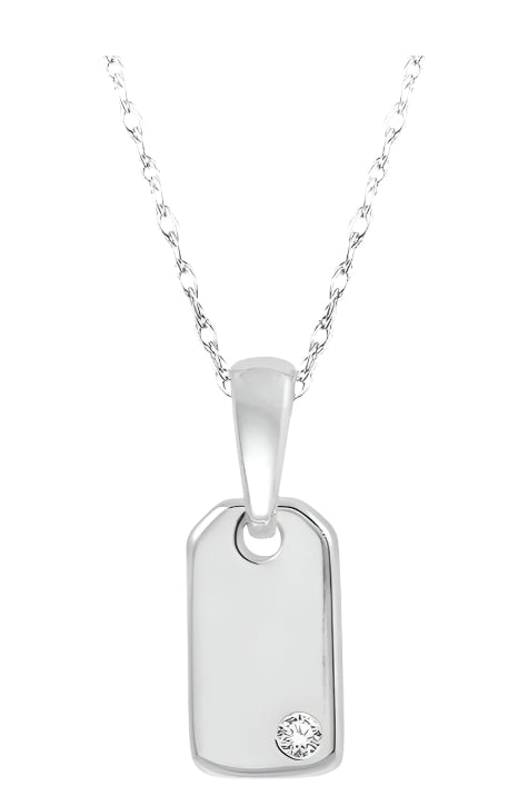 Parkplace Jewelers Dog Tag Diamond Pendant 906F9PPTGPDWG