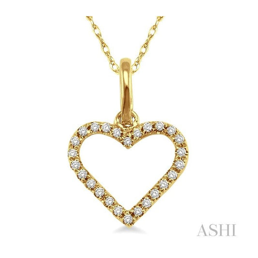 ASHI Heart Shape Diamond Pendant 93698PPFXPDYG