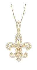 Parkplace Jewelers Fleur De Lis Diamond Pendant 98372PPFHPDYG