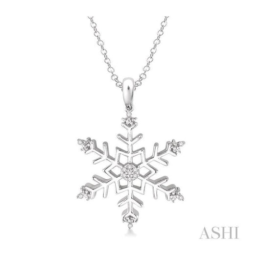 ASHI Silver Snow Flake Diamond Fashion Pendant 87699PPSSSLPD