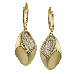 Earring in 18K Gold with Diamonds LE2312-Y WHITE 18K X YELLOW