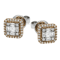 Earring Stud in 18K Gold and Diamonds LE4452_WHITE-ROSE_18K_X_WHITE-ROSE