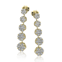 Earrings in 18k Gold with Diamonds LE4422 WHITE 18K X