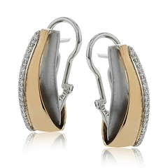 Earrings in 18k Gold with Diamonds ME1577 WHITE 18K X