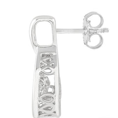 Parkplace Jewelers Silver Pear Shape Emotion Diamond Fashion Earrings 80049PPSXSLER