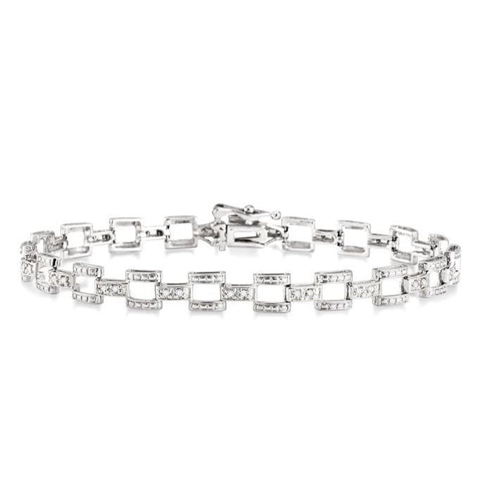 Parkplace Jewelers Bar Link Diamond Bracelet 7559QPPTSWG