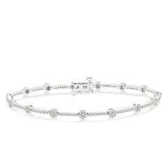 Parkplace Jewelers Cluster Floral Diamond Fashion Bracelet 75711PPTGWG