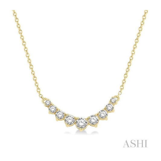 ASHI Graduated Diamond Smile Necklace 991HHPPFGNKYG