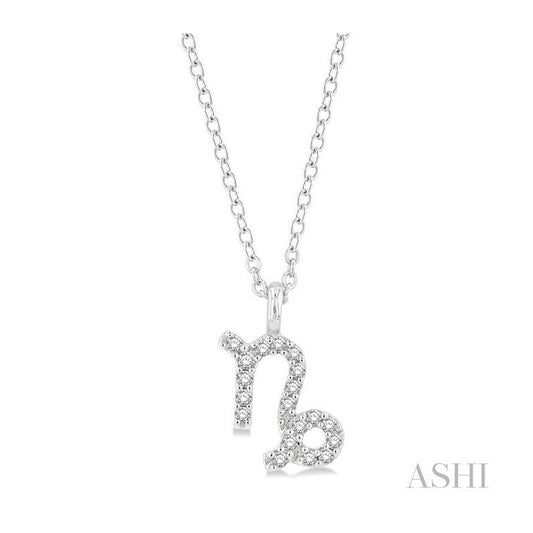 ASHI Capricorn Zodiac Diamond Pendant 635Y9PPTSPDWG-CAPR