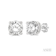 ASHI Round Shape Diamond Stud Earrings 66300PPFGERWG-1.25