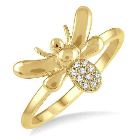 Parkplace Jewelers Stackable Bumble Bee Petite Diamond Fashion Ring 389B9PPTSYG
