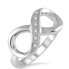 Parkplace Jewelers Silver Infinity Diamond Fashion Ring 87879PPSSSLRG