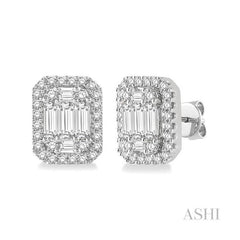ASHI Halo Fusion Diamond Earrings 970A1PPFVERWG