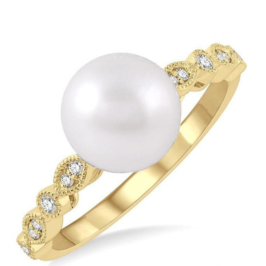 Parkplace Jewelers Pearl & Diamond Fashion Ring 56048PPFGWPYG