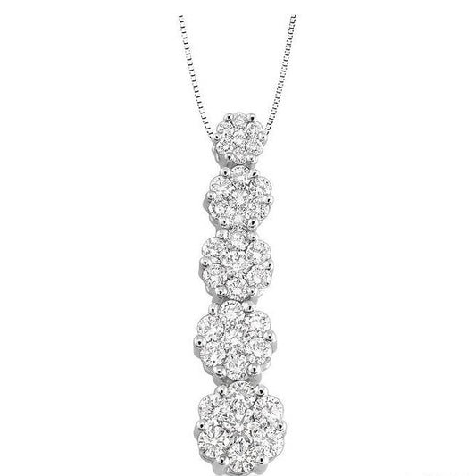Parkplace Jewelers Journey Cluster Diamond Pendant 91741PPFCPDWG