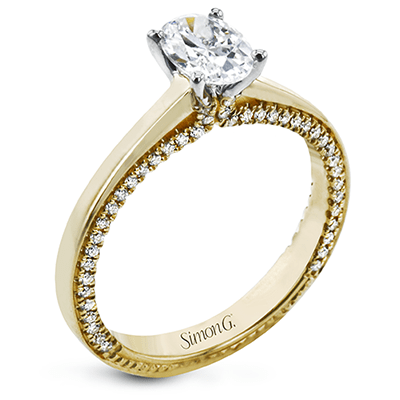 Engagement Ring in 18k Gold with Diamonds LR2460 WHITE 18K SEMI