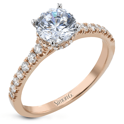 Engagement Ring in 18k Gold with Diamonds LR2668 WHITE 18K SEMI