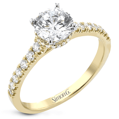 Engagement Ring in 18k Gold with Diamonds LR2668 WHITE 18K SEMI