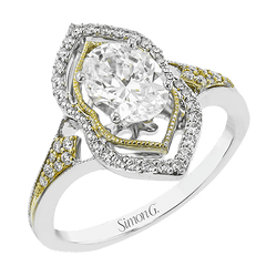 Engagement Ring in 18k Gold with Diamonds LR2930 WHITE 18K SEMI 2T