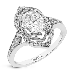 Engagement Ring in 18k Gold with Diamonds LR2930 WHITE 18K SEMI 2T