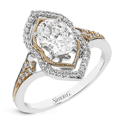 Engagement Ring in 18k Gold with Diamonds LR2930 WHITE 18K SEMI 2T