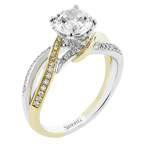 Engagement Ring in 18K Gold with Diamonds LR3073 2T 18K X 2T