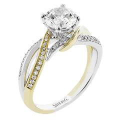 Engagement Ring in 18K Gold with Diamonds LR3073 2T 18K X 2T