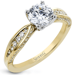 Engagement Ring in 18k Gold with Diamonds TR784 WHITE 18K SEMI