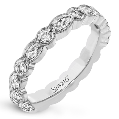 Eternity Wedding Band in 18k Gold with Diamonds MR2399-B-ET WHITE 18K BAND