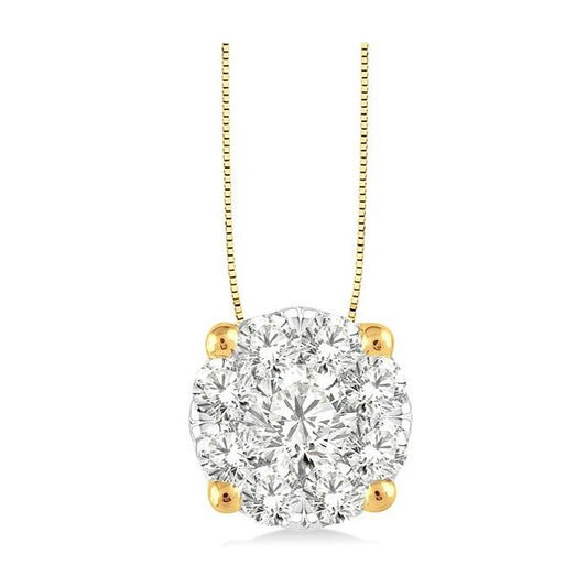 Parkplace Jewelers Round Shape Lovebright Essential Diamond Solitaire Pendant 91753PPFGPDYW