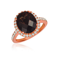 Le Vian 14K Strawberry Gold® Chocolate Quartz® 4 1/4 cts. Ring GECR 43WG