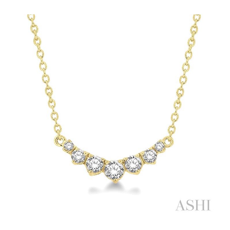 ASHI Graduated Diamond Smile Necklace 991HQPPFGNKYG