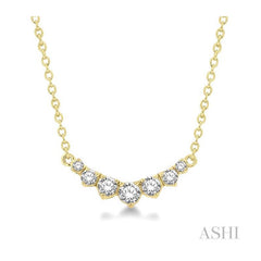 ASHI Graduated Diamond Smile Necklace 991HQPPFGNKYG