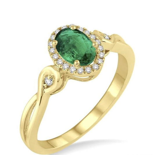 Parkplace Jewelers Oval Shape Gemstone & Halo Diamond Ring 42658PPTSEMYG