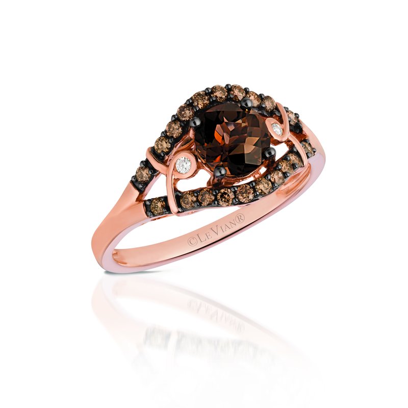 Le Vian 14K Strawberry Gold® Chocolate Quartz® 3/4 cts. Ring TQZI 8