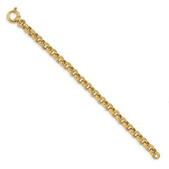 Quality Gold 14K Polished Fancy Rolo Link Bracelet SF2606-7.5