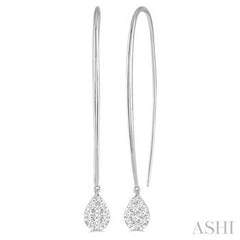 ASHI Pear Shape Lovebright Essential Diamond Earrings 917A3PPFGERWG