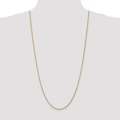 Quality Gold 14K 6 inch 1.75mm Diamond-cut Rope with Lobster Clasp Chain 014L