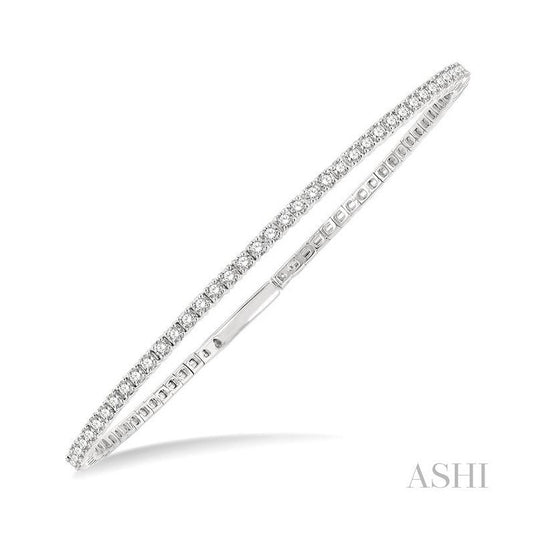 ASHI Stackable Diamond Flexible Bangle 797D1PPFGWG