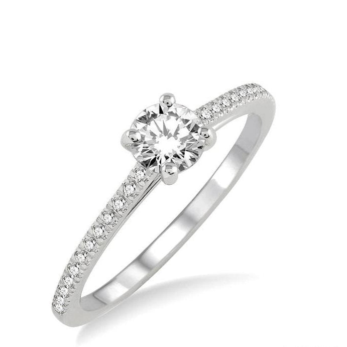 Parkplace Jewelers Round Shape Semi-Mount Diamond Engagement Ring 19558PPFHWG-SM-0.20