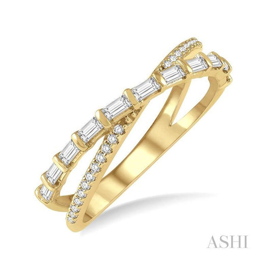 ASHI Criss Cross Baguette Diamond Fashion Ring 360D4PPFHYG