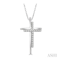ASHI Cross Diamond Fashion Pendant 96128PPTSPDWG