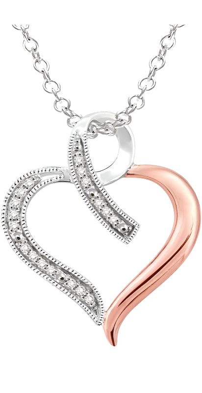 Parkplace Jewelers Silver Heart Shape Diamond Fashion Pendant 87859PPSSSLPD