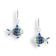 Ocean City Collection Sterling silver enamel angel fish earrings NW0168