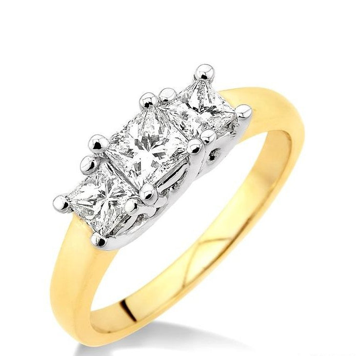 Parkplace Jewelers Princess Shape Past Present & Future Diamond Engagement Ring 35151PPFC