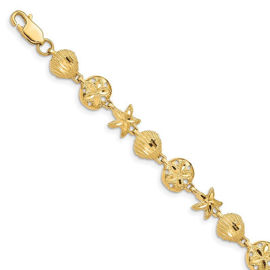 Quality Gold 14K Sea Life Bracelet FB1270-7