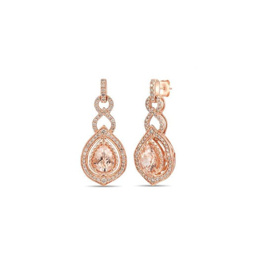Le Vian 14K R/G Earr 0.98 Dia 2.36 Mg |E| TRFG 2
