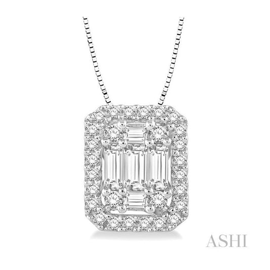 ASHI Halo Fusion Diamond Pendant 970A3PPFVPDWG